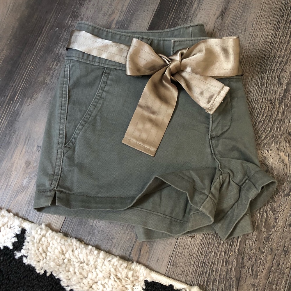 Express Shorts with Tie Waist Sash Belt